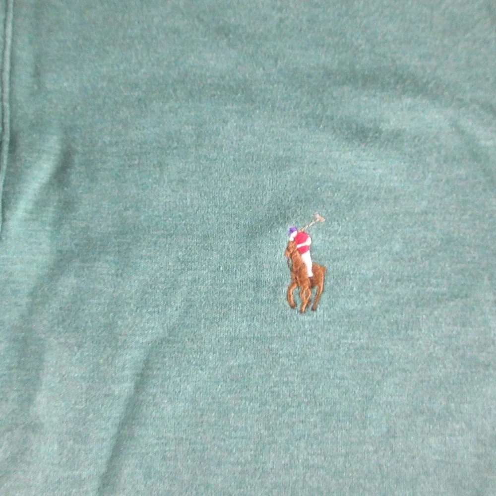 Polo Ralph Lauren Polo Shirt Mens L Green Short Sleeve Pima Soft Touch Logo